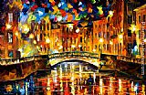 BRIDGE OVER HAPPINESS ST. PETERSBURG by Leonid Afremov